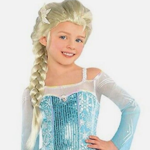 Disney Other - Disney child’s Frozen Elsa wig new unused blonde braid with snowflake